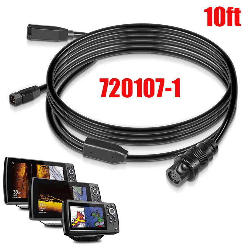 Fish Finder Transducer - 720107-1 Transducer Adapter Cable 10ft, for
