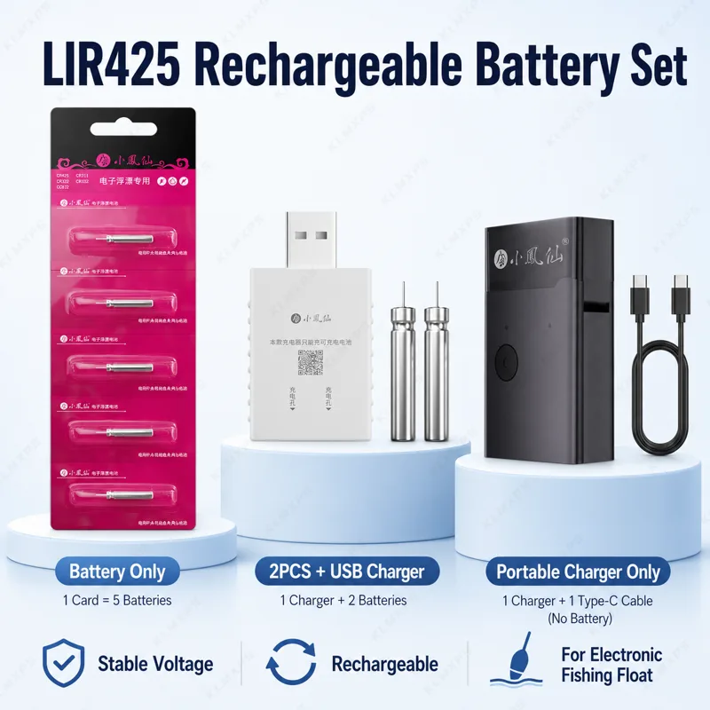 Fish Finder Charger - LIR425 Rechargeable Battery for Electronic Fishing