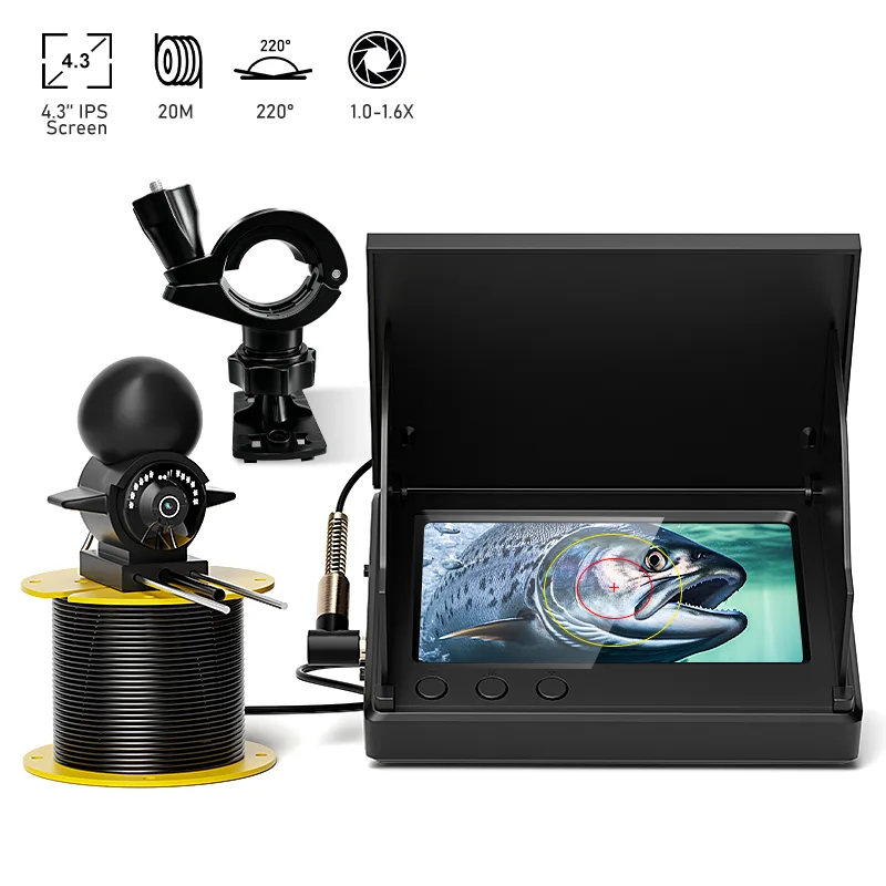 Fishing Depth Finder - 4.3'' LCD Portable Fish Finder, 20m