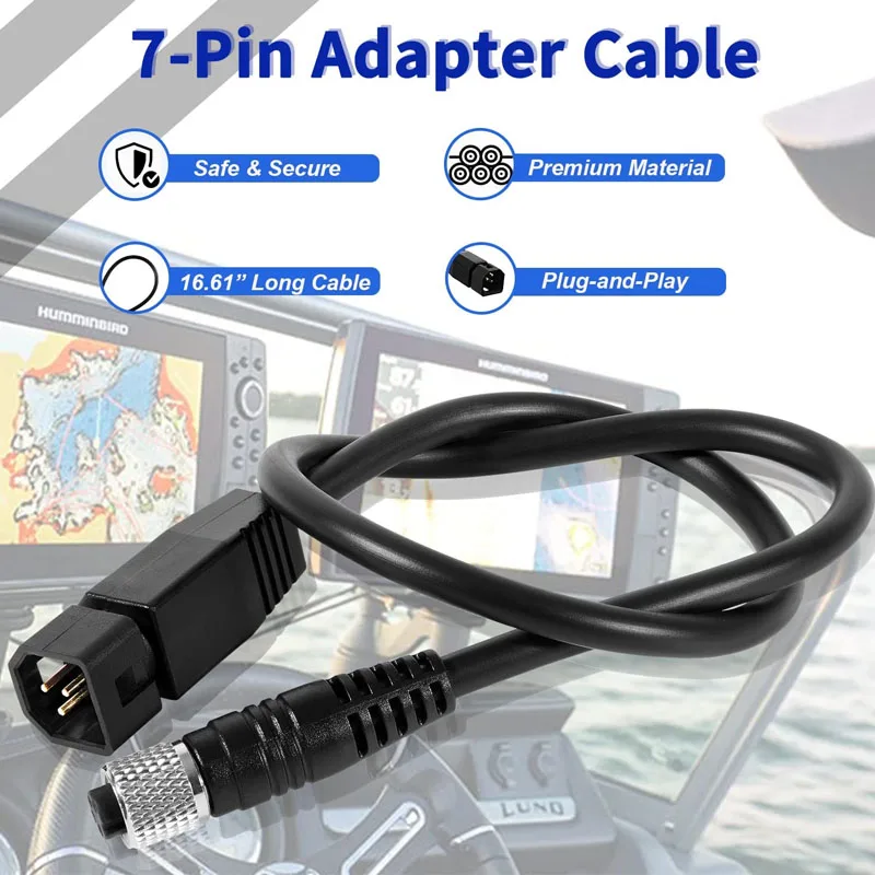Fish Finder Transducer - Universal Sonar Transducer Adapter Cable, Black