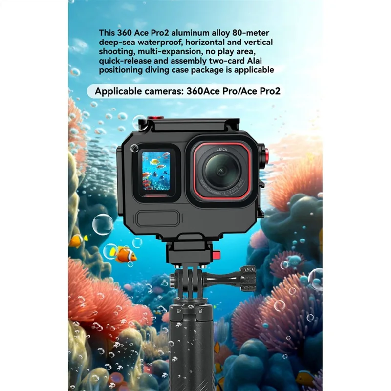 Underwater Camera - M05K 263FT/80M Waterproof Case for Insta360