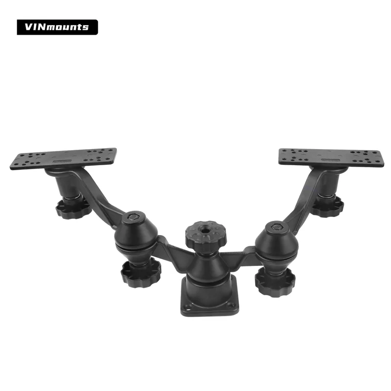 Fish Finder - Horizontal boom dual-arm fishfinder bracket, 360°