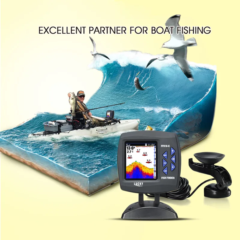 Fish Finder Wired Transducer S - Fishing Depth Finder 评论和价格