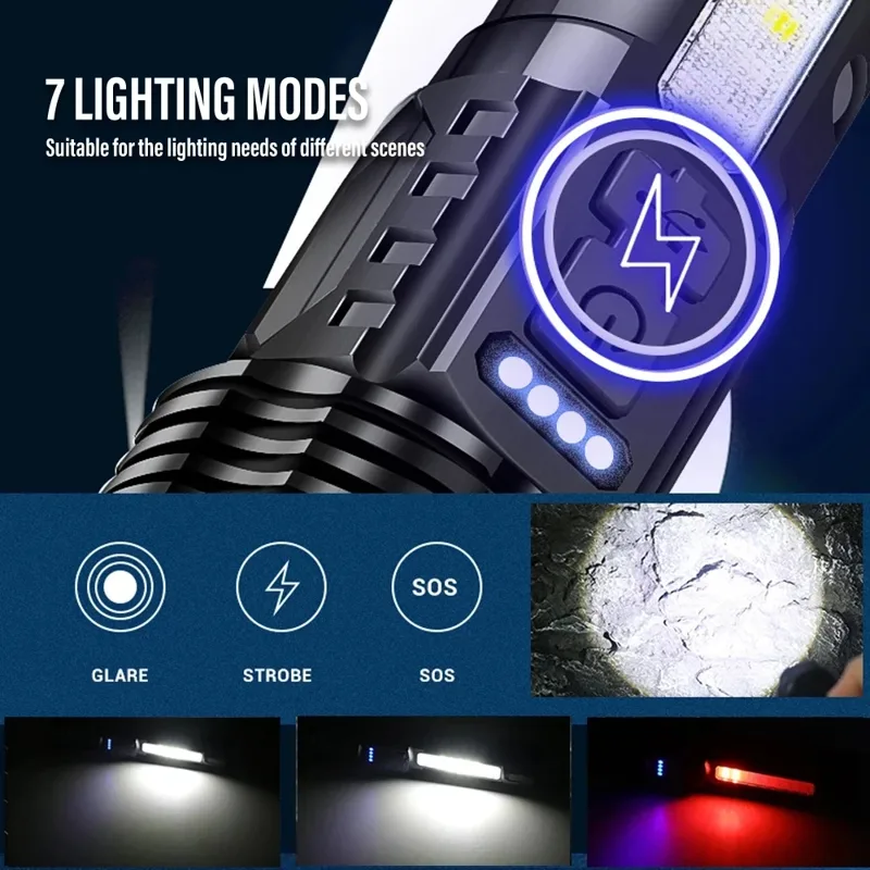 Powerful LED Flashlight Rechar - Fishing Light 评论和价格