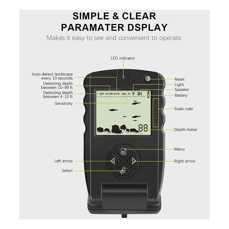 New Portable Fish Finder, Ice  - Fish Finder Transducer 评论和价格