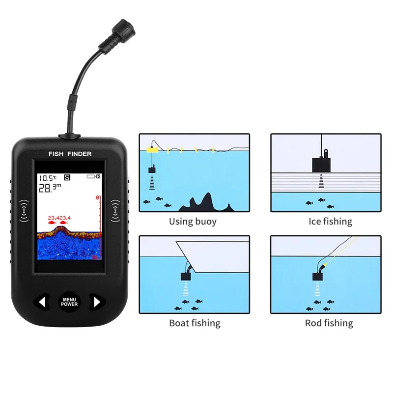 Alarm 100M Portable Sonar Fish - Fish Finder Transducer 评论和价格
