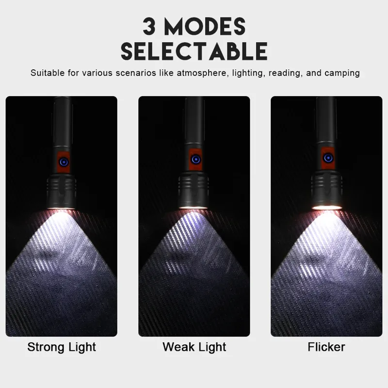 High Power LED Flashlight USB  - Fishing Light 评论和价格