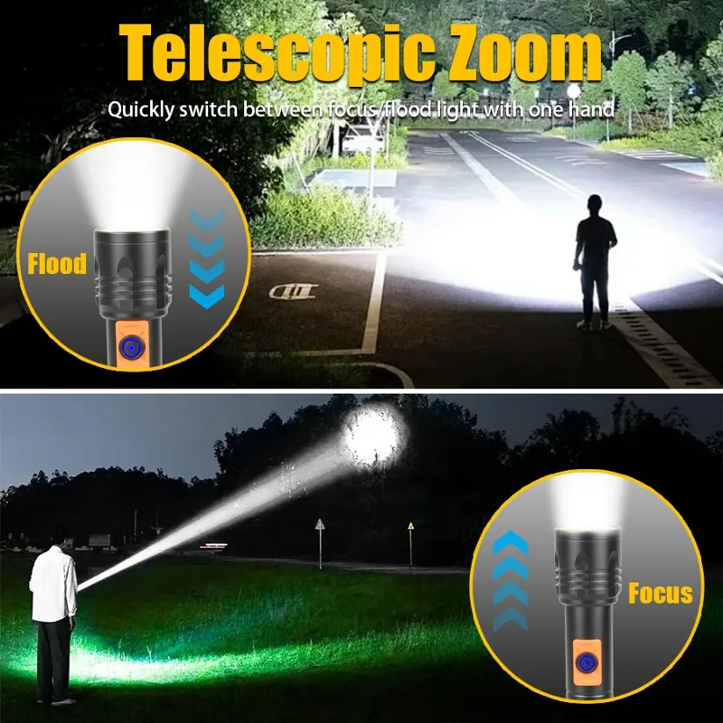 High Power LED Flashlight USB  - Fishing Light 评论和价格