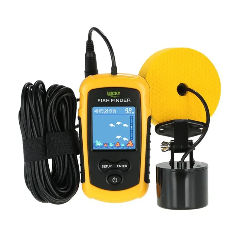 Lucky LCD Color Screen Portabl - Fish Finder Transducer 评论和价格