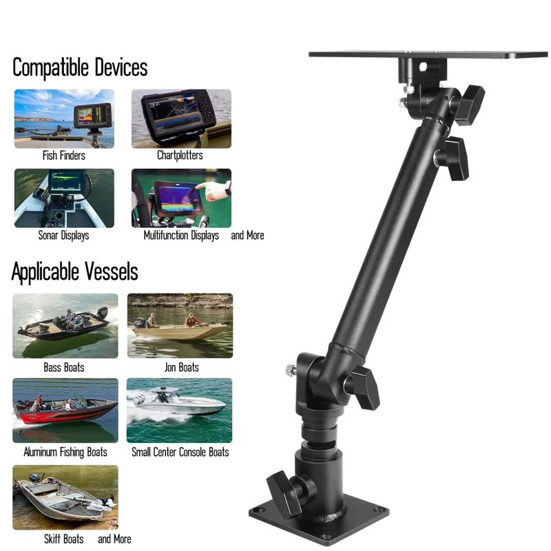 Marine Anodized Aluminum Monit - Fish Finder Mount 评论和价格