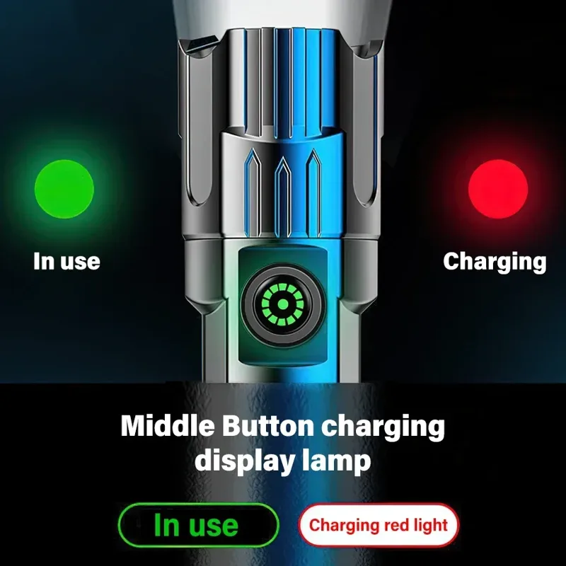 High Power LED Flashlight,USB  - Fishing Light 评论和价格