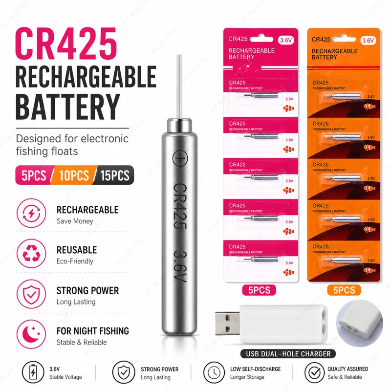 CR425 Rechargeable Battery for - Fish Finder Charger 评论和价格