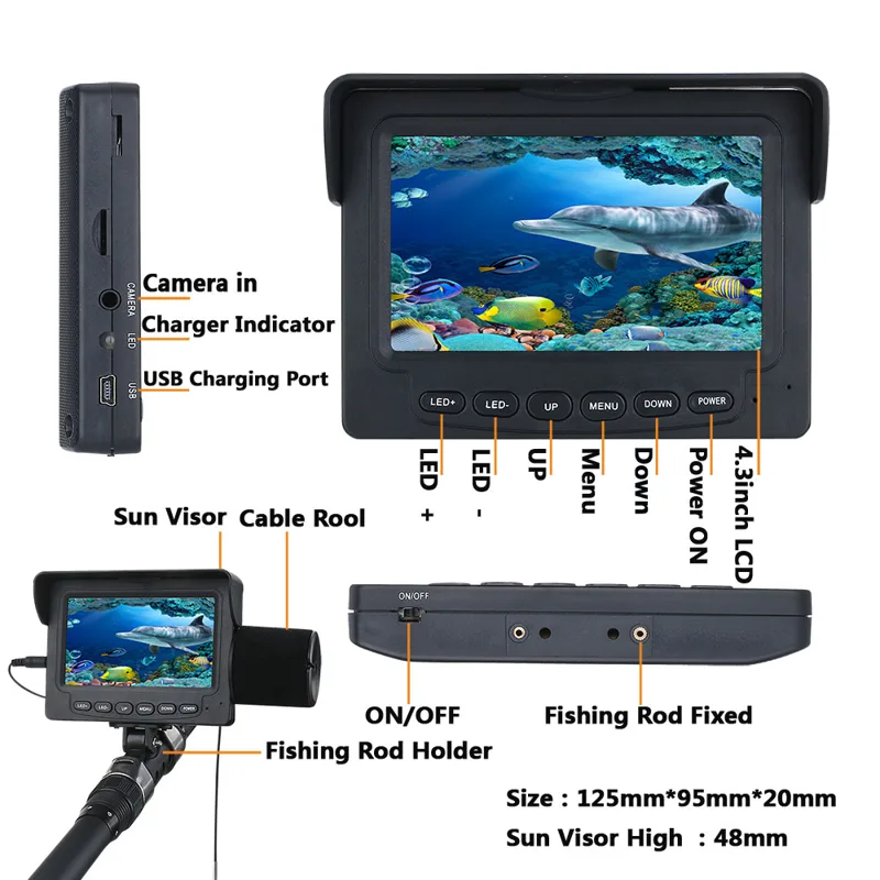 15M 1200TVL Underwater Fishing - Fish Finder Cable 评论和价格