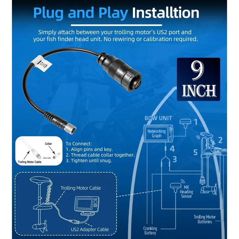 For Minn Kota MKR-US2-13 Unive - Fish Finder Cable 评论和价格