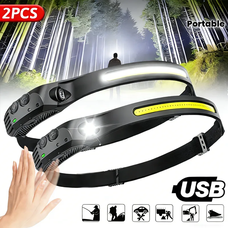 LED Sensor Headlamp Built-in B - Fish Finder Battery 评论和价格