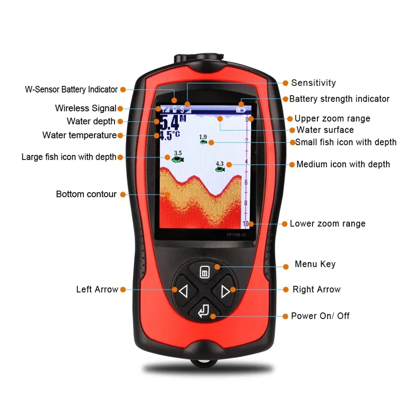 Wired fish finder high definit - Fish Finder 评论和价格