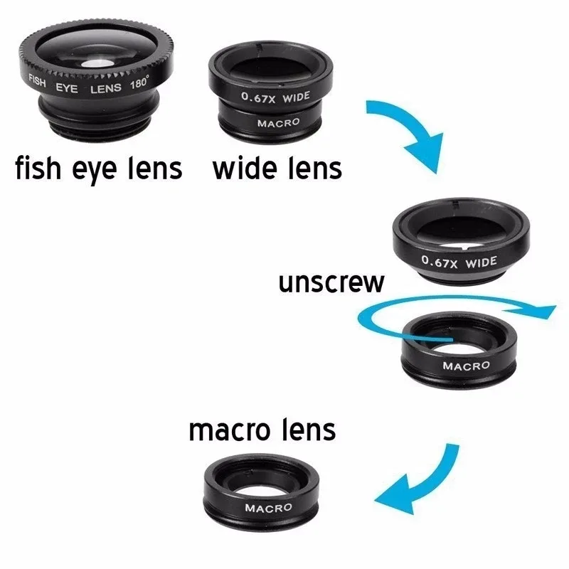 3 In 1 Fisheye Phone Lens 0.67 - Fishing Camera 评论和价格