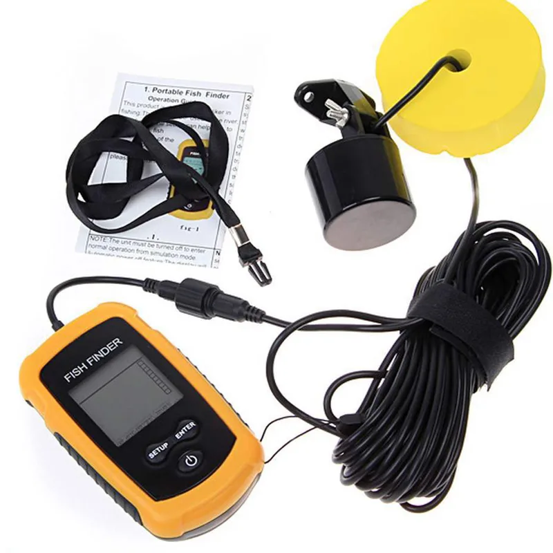 Alarm 100M Portable Sonar Fish - Fish Finder Transducer 评论和价格