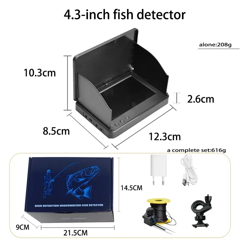 YS43A 4.3-inch Fish Detector U - Fish Finder Battery 评论和价格