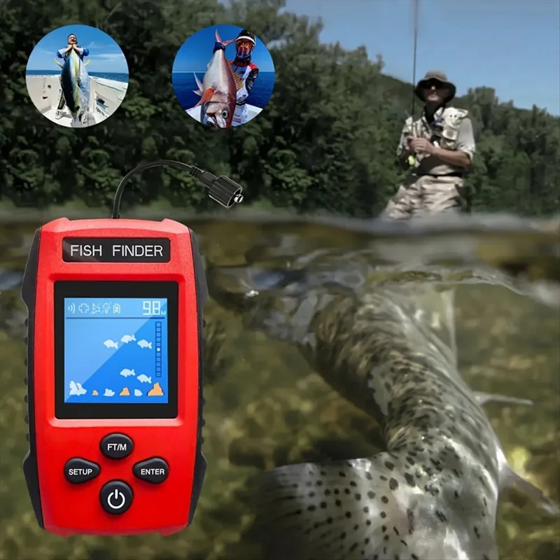 Color LCD Fish Finder Wired So - Fish Finder Transducer 评论和价格