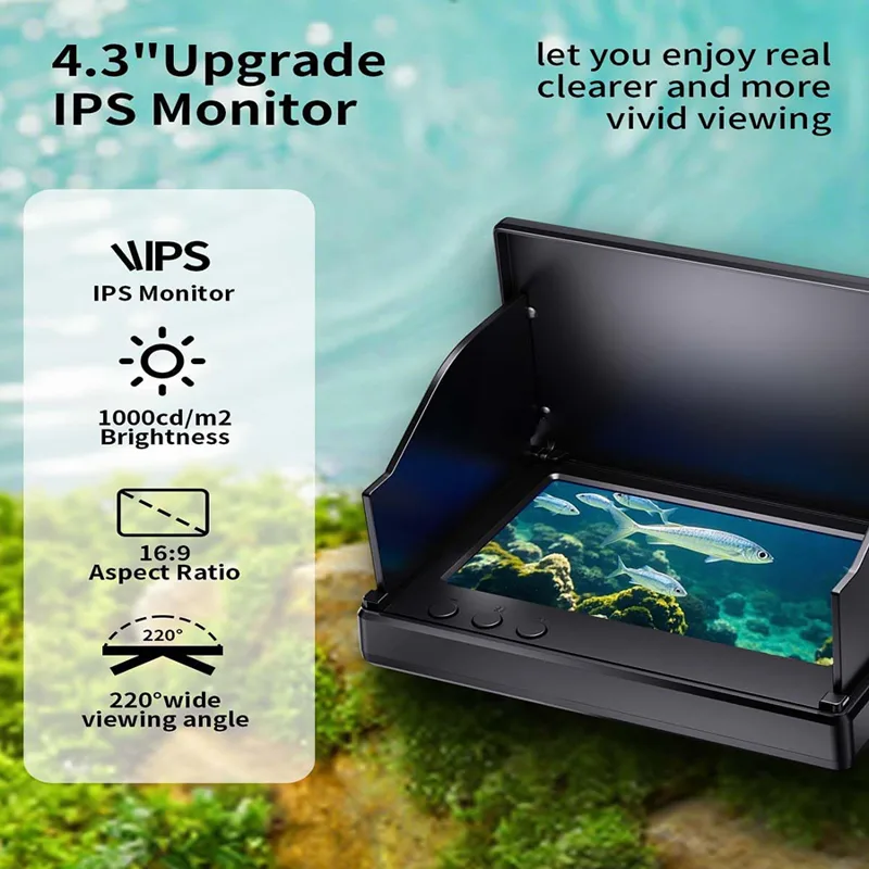 FOURQ Handheld 1080P 4.3'' LCD - Fishing Depth Finder 评论和价格
