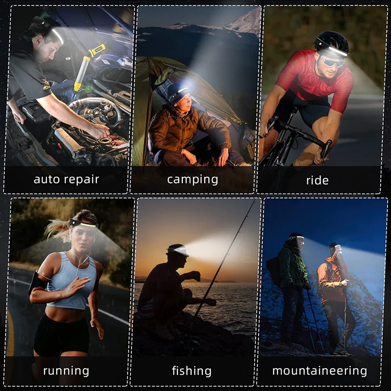 Sensor Headlamp LED Head Flash - Fish Finder Battery 评论和价格