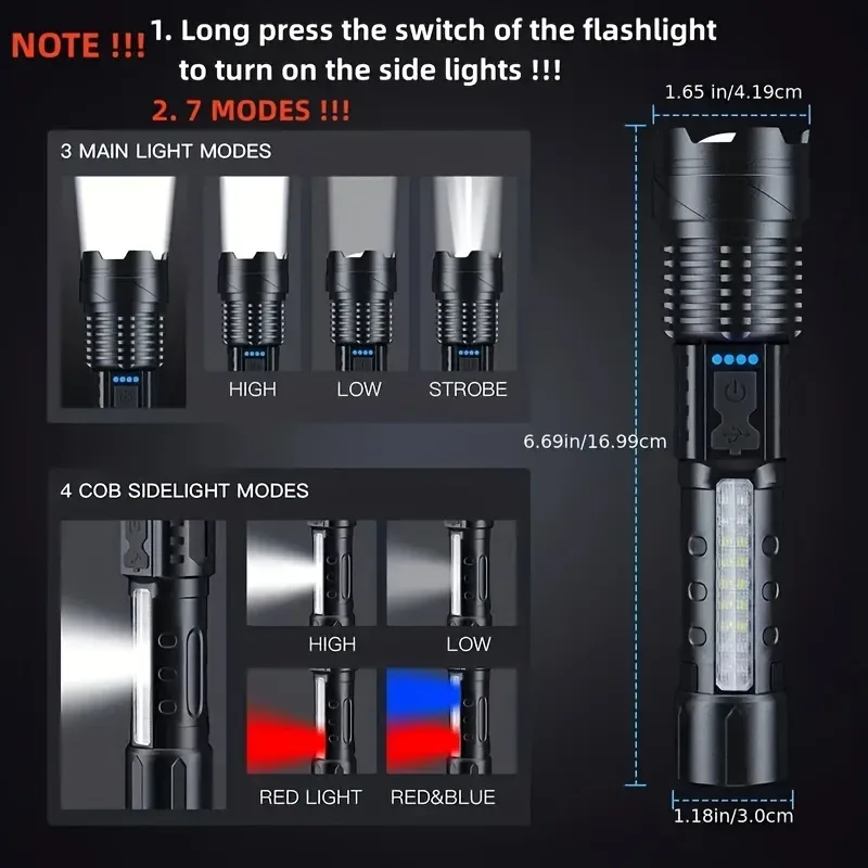 Powerful LED Flashlight Batter - Fishing Light 评论和价格