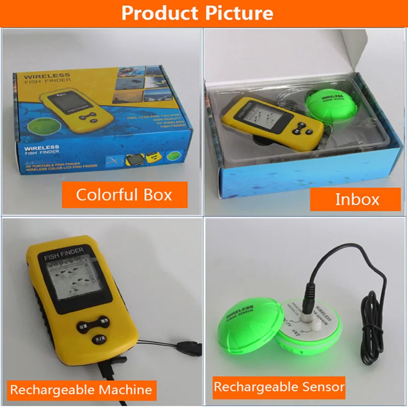 Brand New Colorful Wireless Fi - Fish Finder Transducer 评论和价格