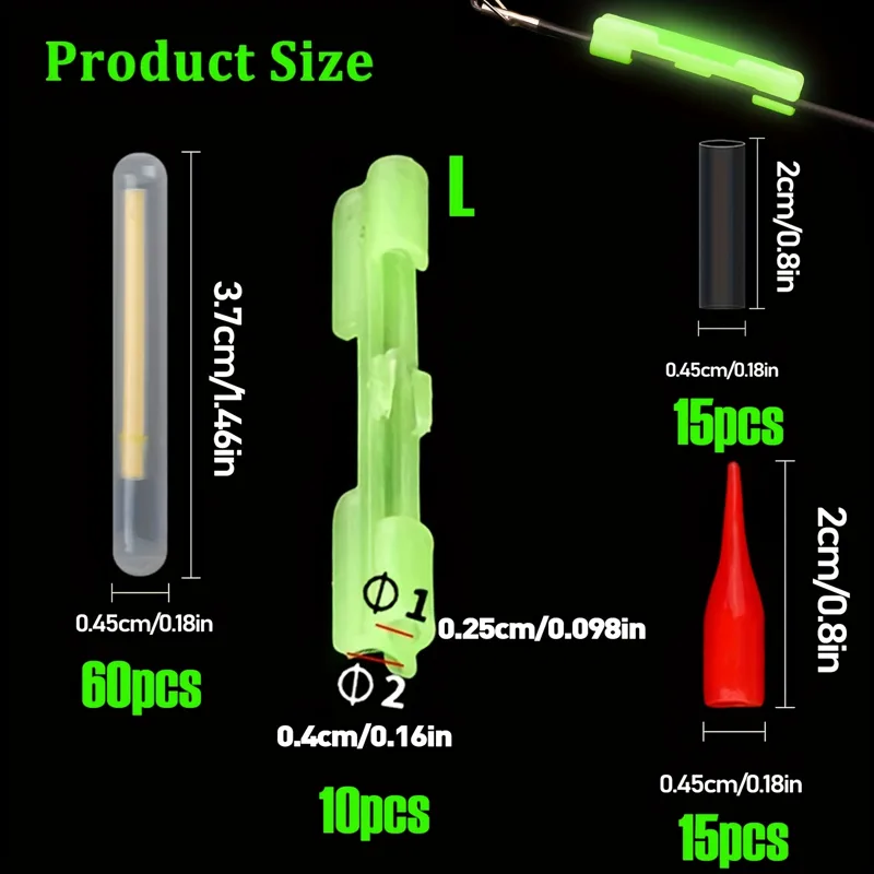 100PCS Fishing Glow Sticks Set - Bite Alarm 评论和价格