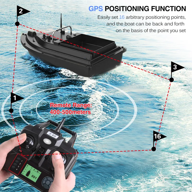 D16E GPS Fishing Bait Boat wit - Fishing Gps 评论和价格
